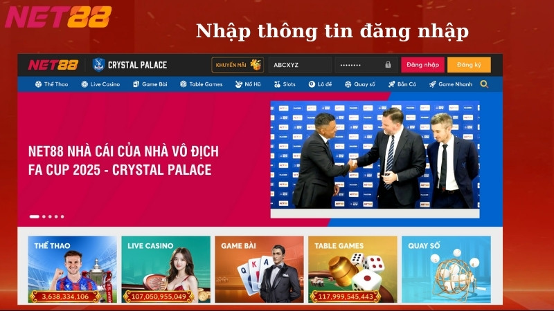 Chi tiết cách đăng nhập Net88
